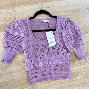 NWT Zara cropped sweater small